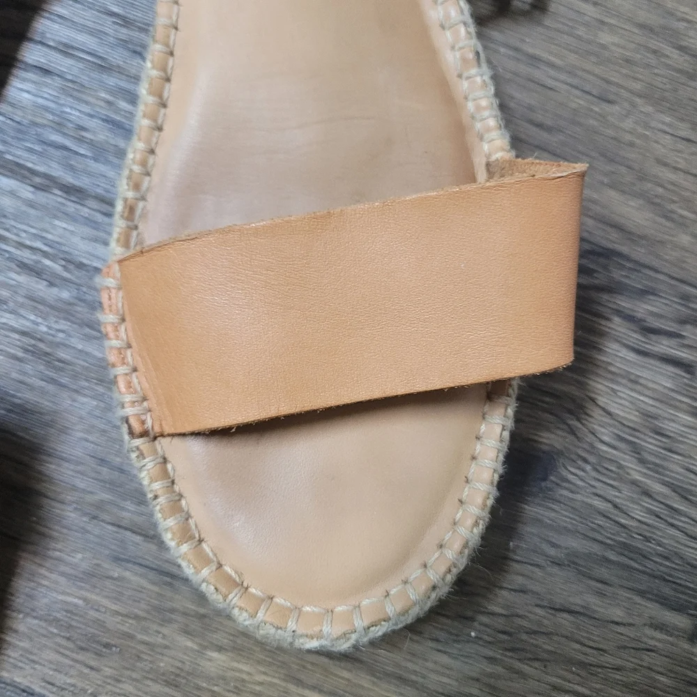 Soludos Tan Leather Espadrille Sandal